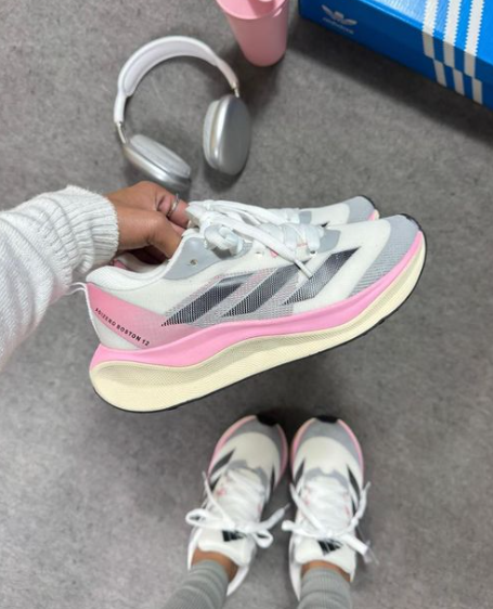 Adizero branco/rosa